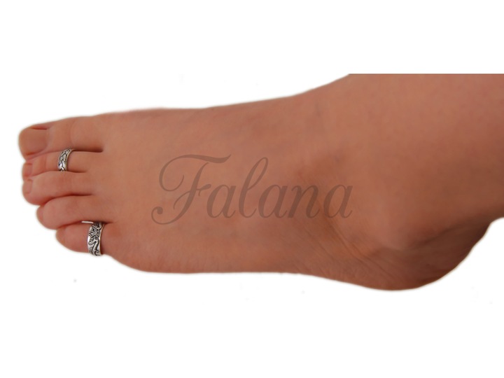 Pierścionek srebro na palec u stopy Yin Yang ps067