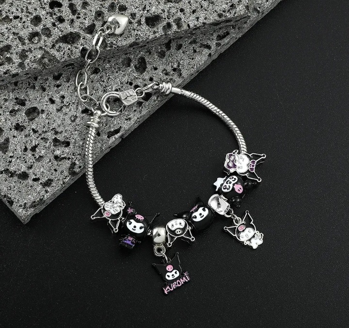 Bransoletka Modułowa Kotek Hello Kitty Kuromi Zawieszka Charms Cześć Kotku