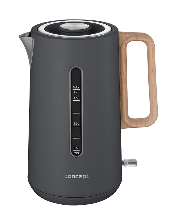 Czajnik elektryczny Concept RK3370 2200 W 1,7 l srebrny/szary