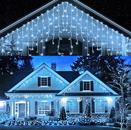 SOPLE FLASH 500 LED ZEWNĘTRZNE BIAŁE ZIMNE CHOINKOWE lampki z Flashem