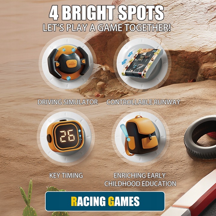 WYŚCIGI GRA KIEROWNICA INTERAKTYWNA MÓWIĄCA PL SYMULATOR JAZDY Chronometraż