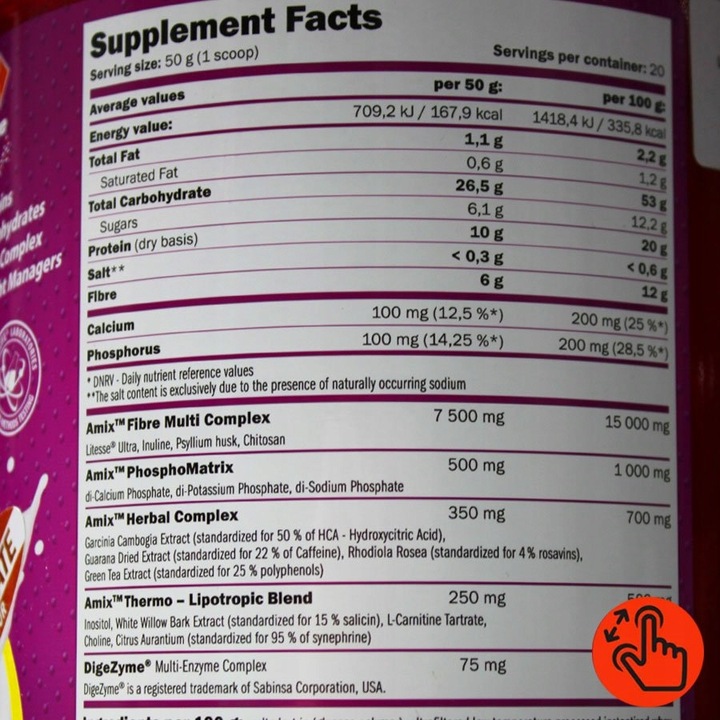 POSIŁEK w proszku na odchudzanie AMIX SLIME SHAKE koktajl dla kobiet