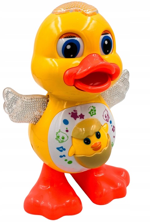 TAŃCZĄCA KACZKA NA BATERIE INTERAKTYWNA EDUKACYJNA ŚWIECĄCA GRAJĄCA