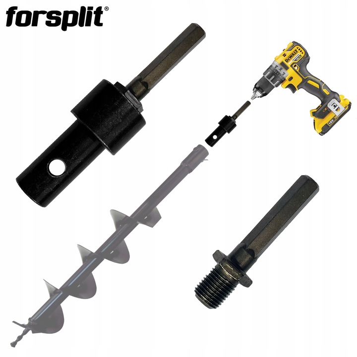 Adapter wiertła do gleby 20 mm do wkrętarki elektrycznej HEX sześciokąt