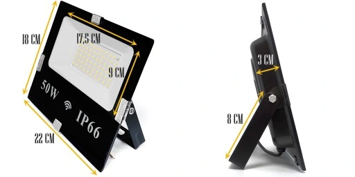 HALOGEN LED 50W REFLEKTOR NAŚWIETLACZ ZEWNĘTRZNY CZUJNIK RUCHU ZMIERZCHU