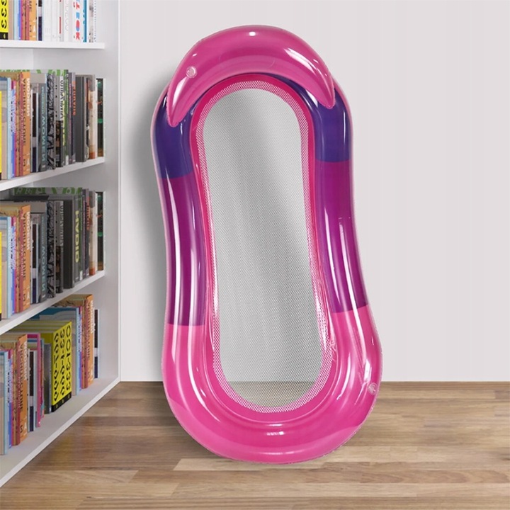 MATERAC DMUCHANY Z SIATKĄ DO PŁYWANIA LEŻAK PLAŻOWY HAMAK WODNY NA BASEN