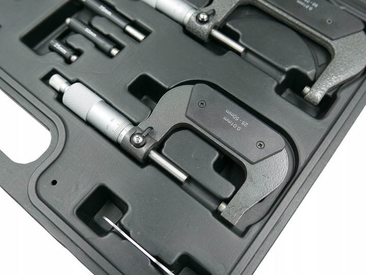 MIKROMETRY 0-100 mm ZESTAW 4x MIKROMETR ZEWNĘTRZNY