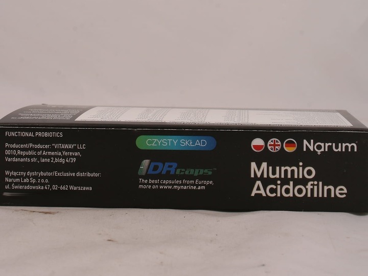 NARUM Mumio Acidofilne 250 mg 30 kapsułek Probiotyk Narine