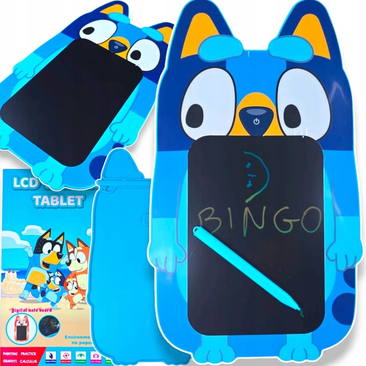 BLUEY I BINGO TABLET DO RYSOWANIA DLA DZIECI TABLICA EDUKACYJNA 8 CALI