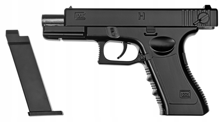 PISTOLET NA KULKI PLASTIKOWE GLOCK C7 METALOWY CZARNY GRATIS 500 KULEK