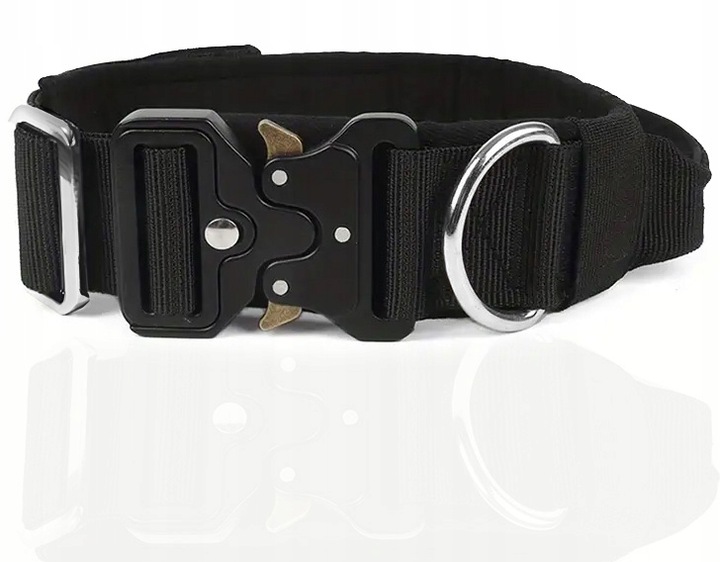 MEGA MOCNA SOLIDNA OBROŻA TAKTYCZNA DO DUŻEGO PSA METALOWA KLAMRA 45-65 XL