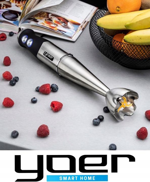 8w1 Blender ręczny Wielofunkcyjny Yoer +Tytanowe ostrza 1500W +14 ELEMENTÓW