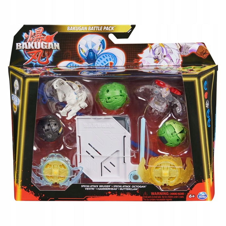 BAKUGAN BATTLE PACK FIGURKI DO GRY SPECIAL ATTACK BRUISER OCTOGAN 5-PAK