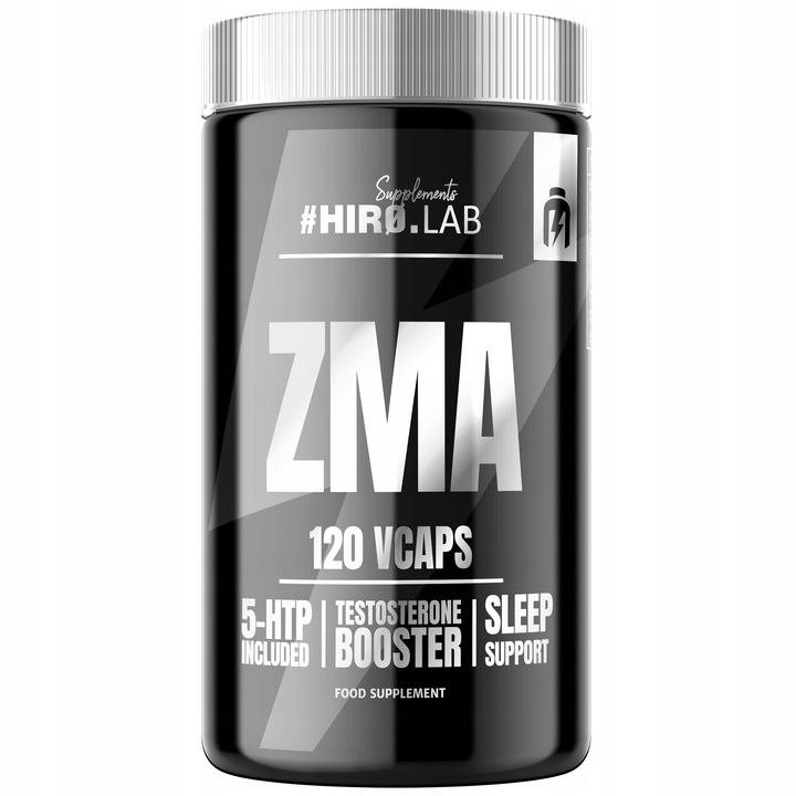 HIRO.LAB ZMA 120 vcaps. - Cynk + Magnez + Witamina B6 + 5HTP + Melatonina