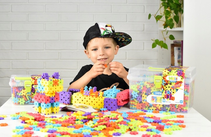 KLOCKI KONSTRUKCYJNE WAFLE MELI BASIC TRAVEL BOX 1000 EL PUZZLE 3D GOFRY