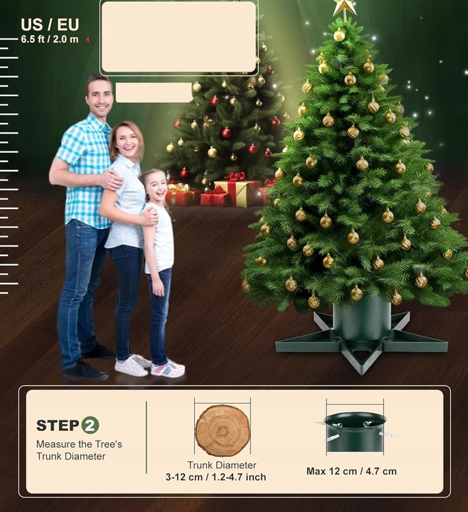 STOJAK CHOINKOWY NA CHOINKĘ POD DRZEWKO DO 2m.ZE ZBIORNIKIEM NA WODĘ ME3