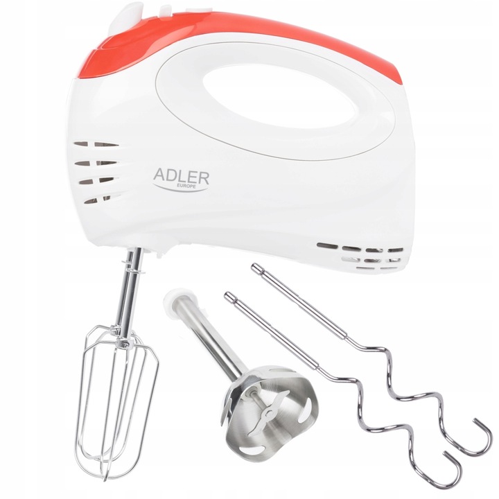 MIKSER RĘCZNY + BLENDER ROBOT KUCHENNY 2 MIESZADŁA 2 TRZEPAKI 300W 5 BIEGÓW