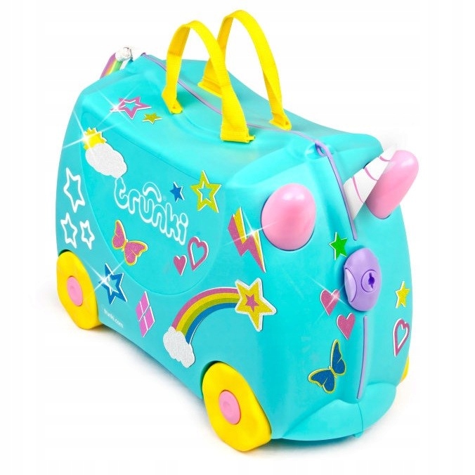 TRUNKI JEŻDŻĄCA WALIZECZKA JEŹDZIK 2w1 WALIZKA DLA DZIECKA