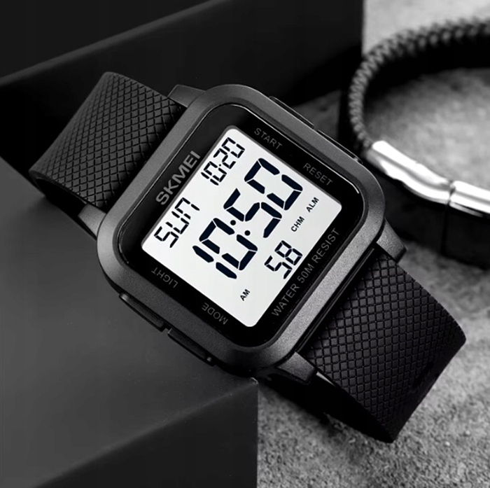 Zegarek męski SKMEI elektroniczny czytelna tarcza wiele funkcji
