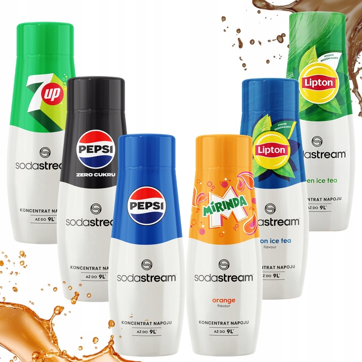 SYROP SODASTREAM DO SATURATORA KONCENTRAT MIRINDA PEPSI MAX LIPTON ICE TEA