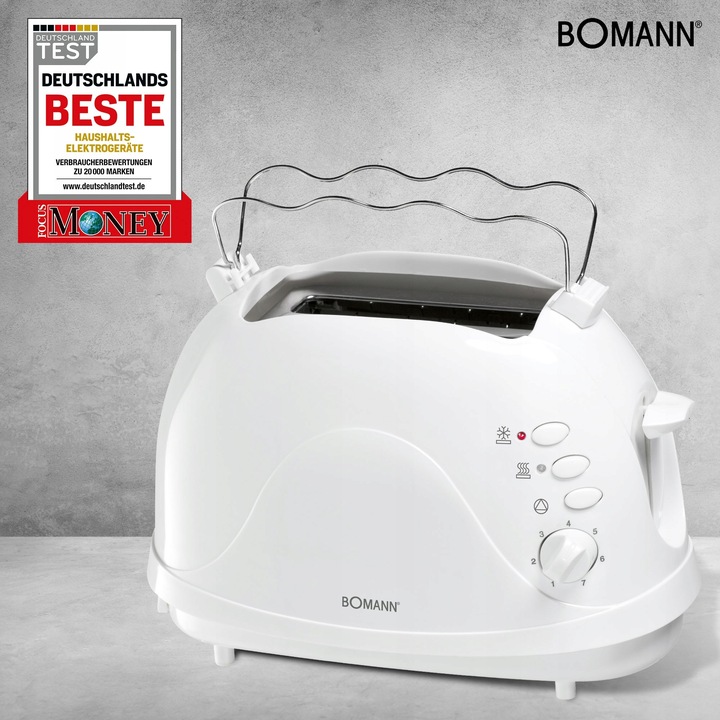 TOSTER NA 2 KROMKI BOMANN TA 879 W CB BIAŁY