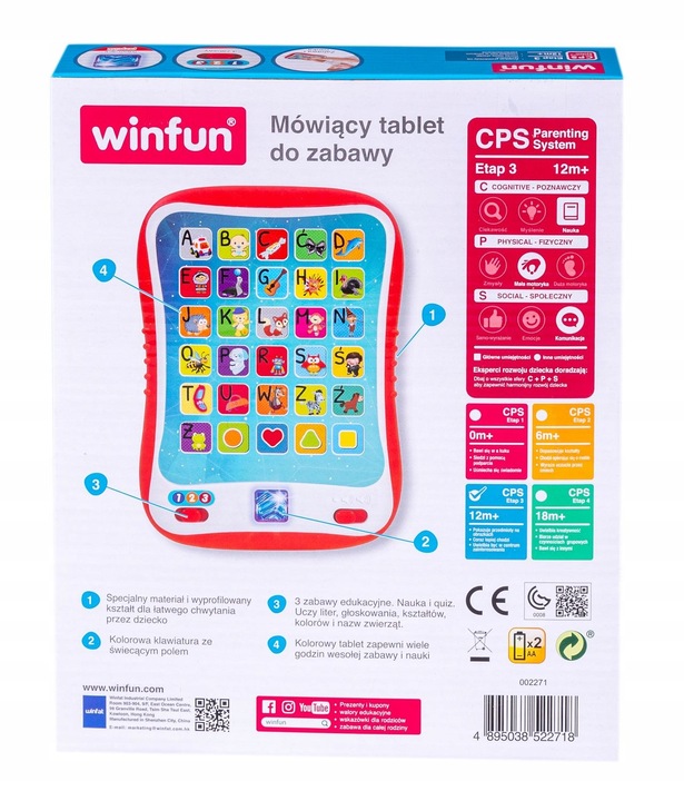 SMILY PLAY BYSTRY TABLET INTERAKTYWNY UCZY WINFUN