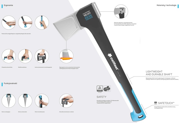 Siekiera rozłupująca C2500 ERGO+ostrzałka gratis