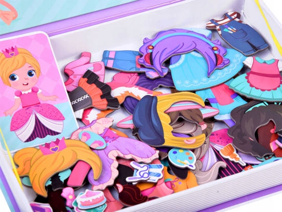 Książka układanka magnetyczna Lalka ubrania