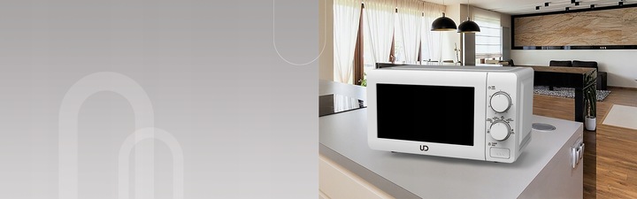 BIAŁA KUCHENKA MIKROFALOWA MIKROFALÓWKA MIKROFALA UD TIMER 700W 20l LITRÓW
