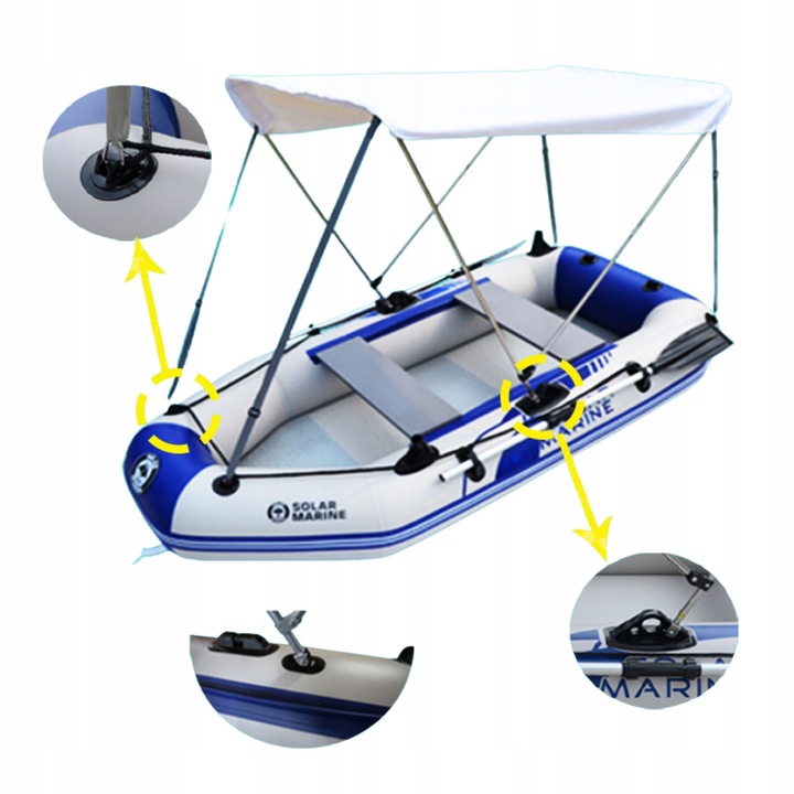 ZADASZENIE DO PONTONU ŁODZI DASZEK PRZECIWSŁONECZNY UNIWERSALNY BALDACHIM