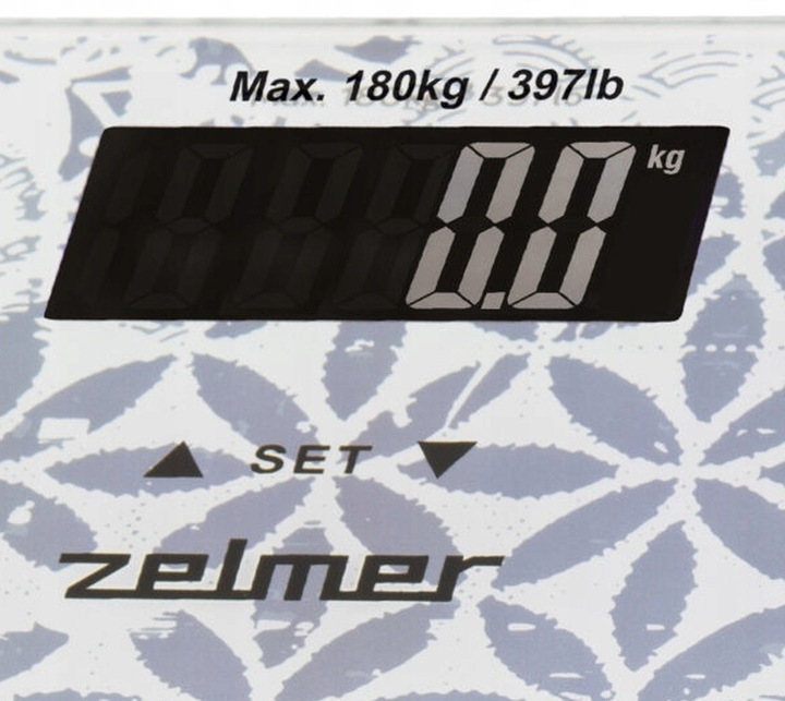 Waga łazienkowa elektroniczna Zelmer ZBS1012 Wyświetlacz LCD max. 180kg BMI