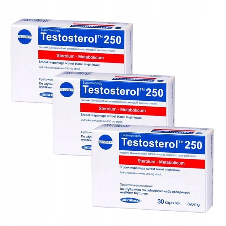 MEGABOL SILNY TESTOSTEROL 250 3x30 kaps 90 KAPSUŁEK TESTOSTERON WYDOLNOŚĆ