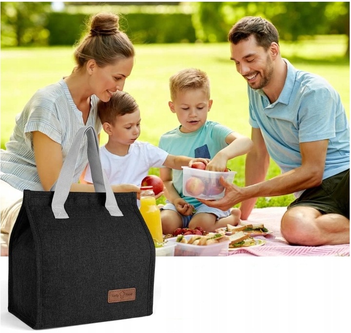 TORBA TERMICZNA NA JEDZENIE IZOLACYJNA ŚNIADANIOWA OBIAD PIKNIKOWA