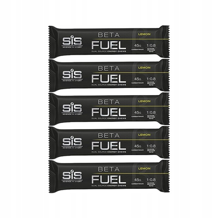 5x Żelka energetyczna SIS Beta Fuel Chew 60g cytryna węglowodany gryzak