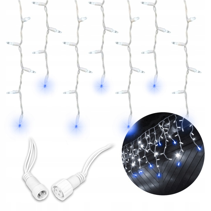 SOPLE FLASH 500 LED ZEWNĘTRZNE BIAŁE ZIMNE CHOINKOWE lampki z Flashem