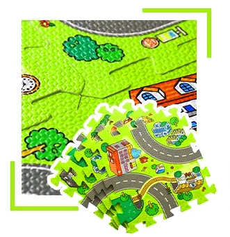 PUZZLE PIANKOWE MATA MIASTO ULICE DROGI 18EL DUŻE