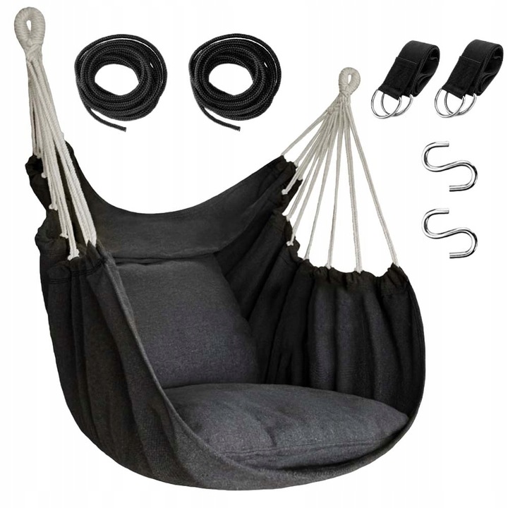 NOWOCZESNY HAMAK FOTEL OGRODOWY WISZĄCY KRZESŁO HUŚTAWKA