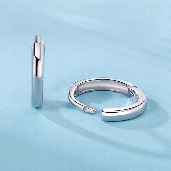 Kolczyki Srebrne PRÓBA 925 KOŁA OBRĘCZE SREBRO Proste KÓŁKA