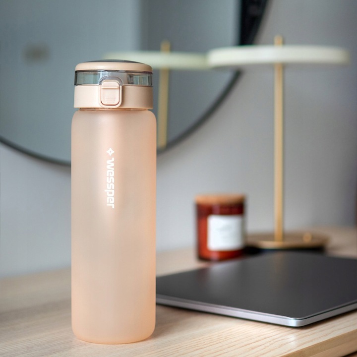 Butelka filtrująca Wessper ActiveMax Clarti 0,68l beżowa + 1x Filtr