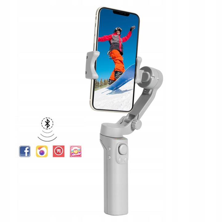 GIMBAL STABILIZATOR 3-OSIOWY RĘCZNY UCHWYT DO TELEFONU SMARTFONA APLIKACJA