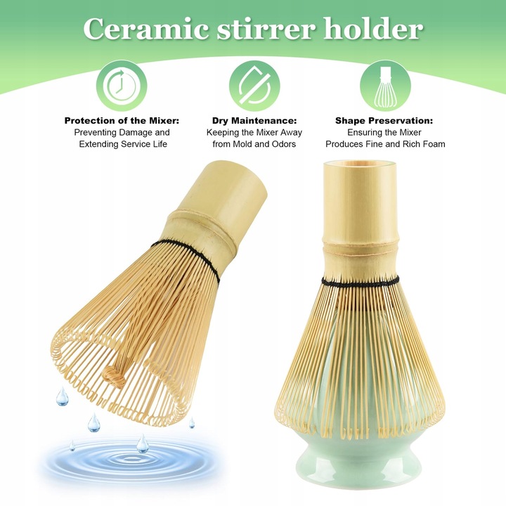 Zestaw Matcha 5-Częściowy Z Miotełką Sitkiem I Łyżkami Bambusowymi CHWNIBAY