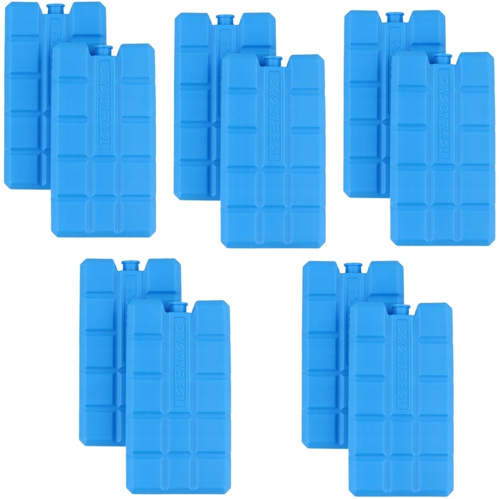 WKŁAD CHŁODZĄCY lodówka turystyczna torba NIETOKSYCZNY ZESTAW 10 szt x 200g