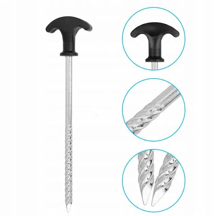 ŚLEDZIE NAMIOTOWE DO NAMIOTÓW MARKIZ I DEKORACJI KPL 12SZT ŻELAZNE I TRWAŁE