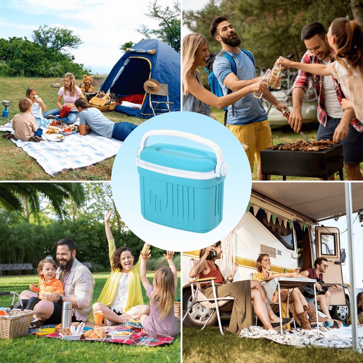 LODÓWKA TURYSTYCZNA 8L na WKŁADY MROŻĄCE do auta piknik WYCIECZKA kemping