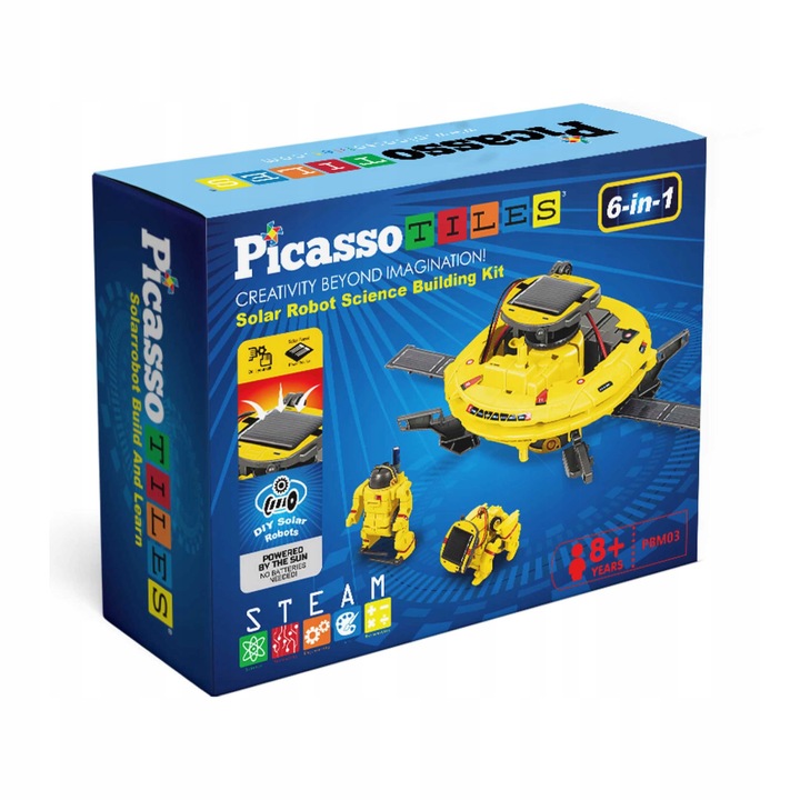 Robot solarny interaktywny 6w1 6 robotów zasilany słońcem edukacyjny kosmos