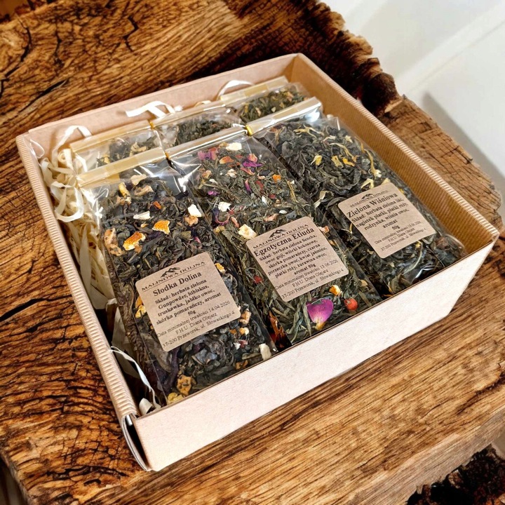 Duży Kosz Zestaw Prezentowy 6 Zielonych Herbat Dla Nauczycieli Koniec Roku