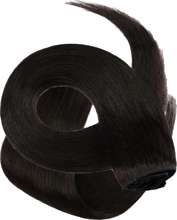 DOCZEPIANE WŁOSY Clip In Jak Naturalne Dopinki Proste Długie 6 Taśm 60 cm