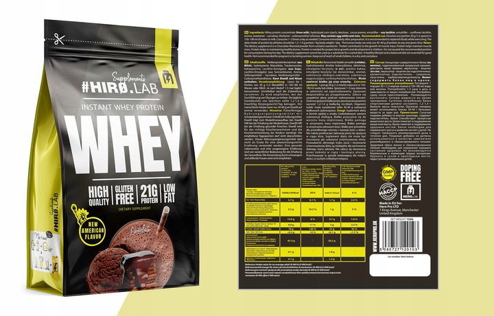 Białko koncentrat serwatkowe WPC 750 g Instant Whey Protein czekolada hiro