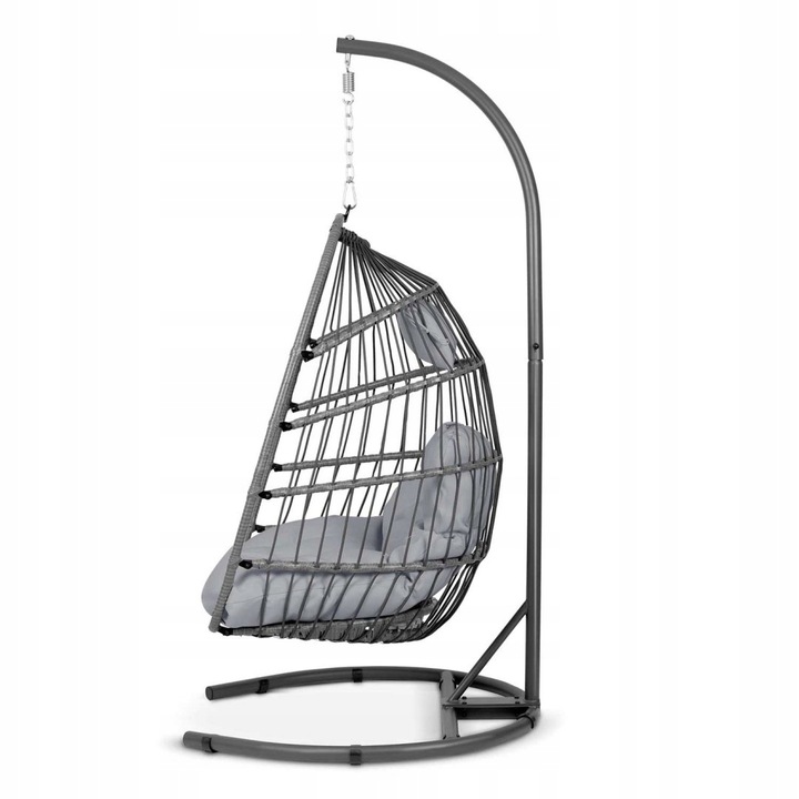 Sofotel Fotel ogrodowy wiszący Luisiana szary + szare poduszki Sofotel