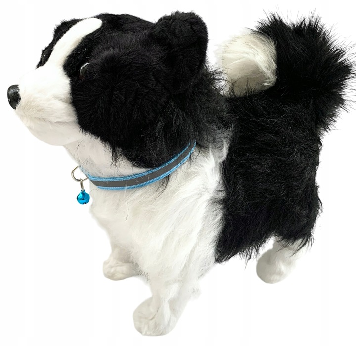 Interaktywny piesek na smyczy chodzi szczeka pies